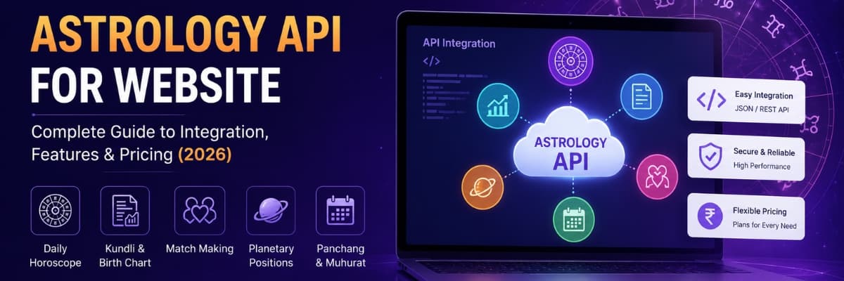 Astrology API for Website: Complete Guide to Integration, Features & Pricing (2026)